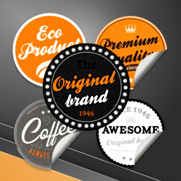 Наклейки полиграфические